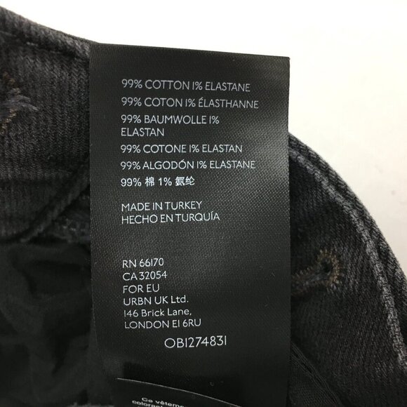 We The Free People Jeans Faded Black Zuri Ankle Mom Distressed Button Fly 25 - Picture 7 of 9